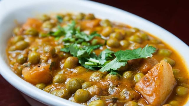 Vegan Aloo Matar.