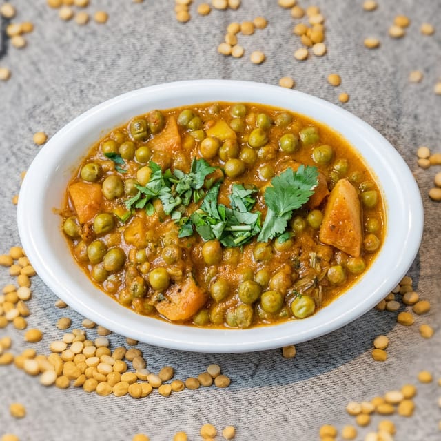 Vegan Aloo Matar.